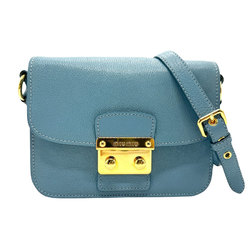 Miu Miu Miu shoulder bag leather blue ladies z2303