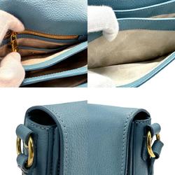 Miu Miu Miu shoulder bag leather blue ladies z2303