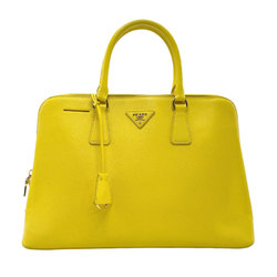 PRADA handbag leather yellow gold ladies z2293