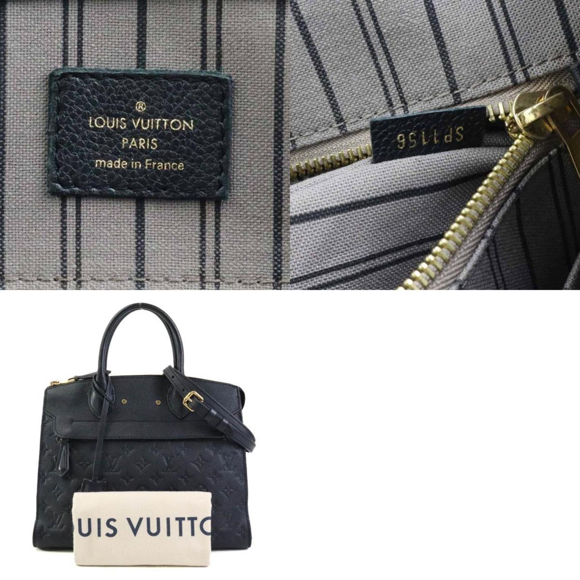 Louis Vuitton LOUIS VUITTON Handbag Shoulder Bag Monogram Pont Neuf MM Empreinte Black Gold Women's M41748 e59135a