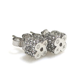 Louis Vuitton LOUIS VUITTON Earrings Boucle D'oreille Fast Flower Strass Stud Metal Silver Women's M64879 r10167k