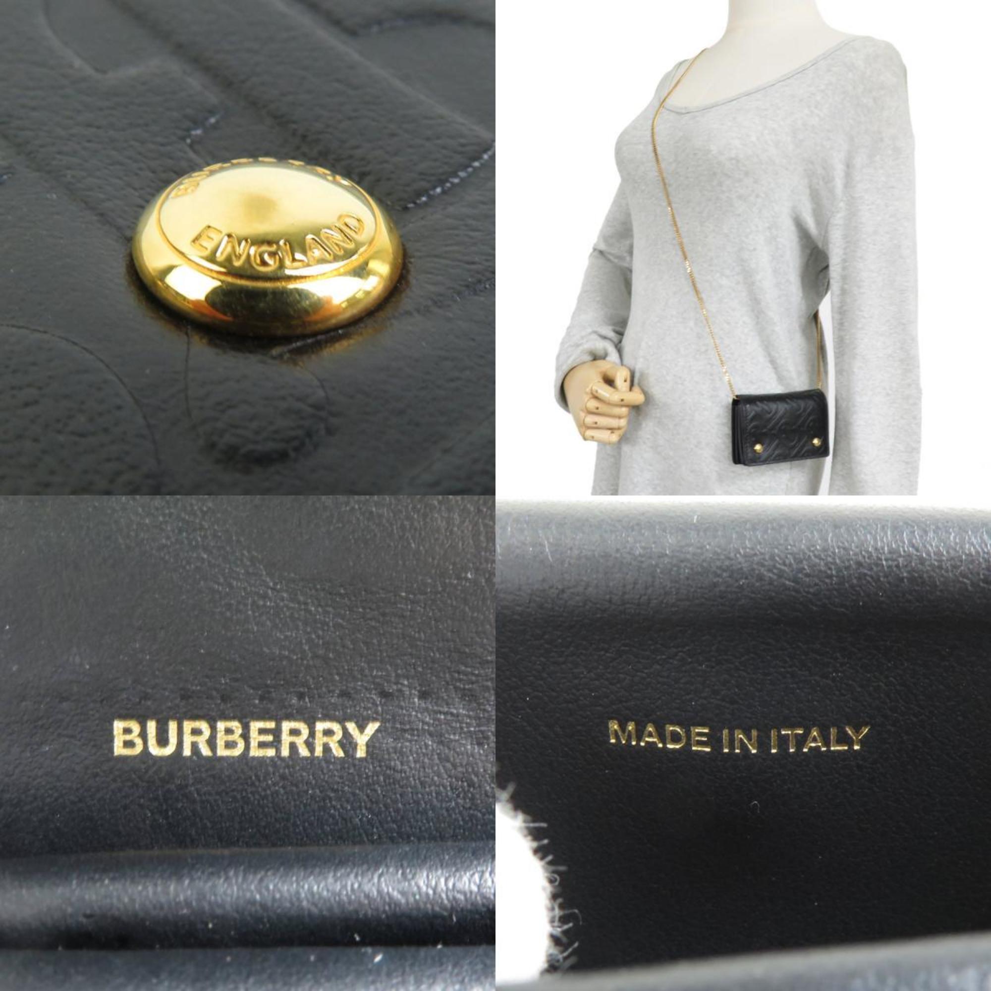 Burberry Wallet/Coin Case/Business Card Holder/Card Case Leather Black Women's r10154k