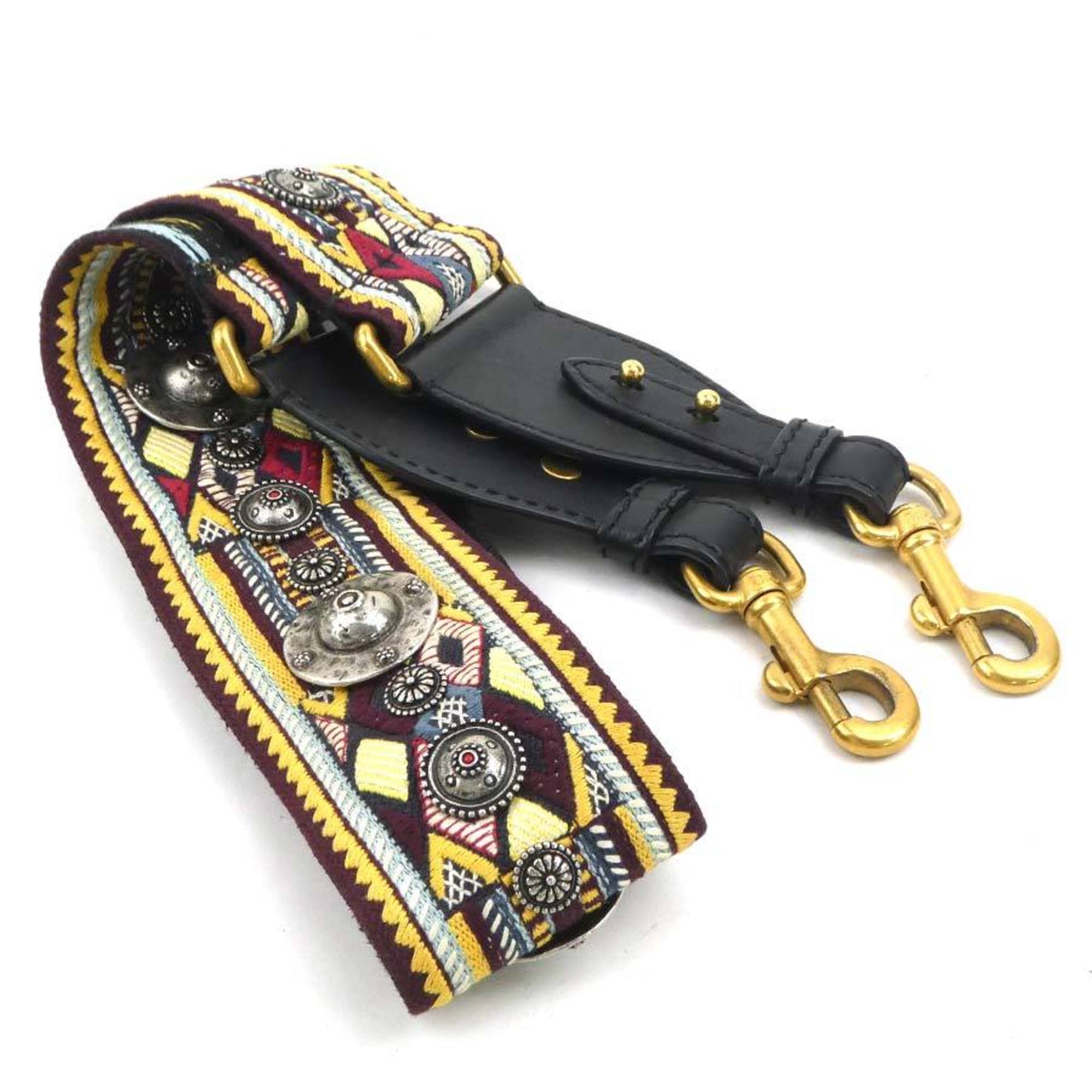 Christian Dior Shoulder Strap Canvas Leather Multicolor Women's r10158g