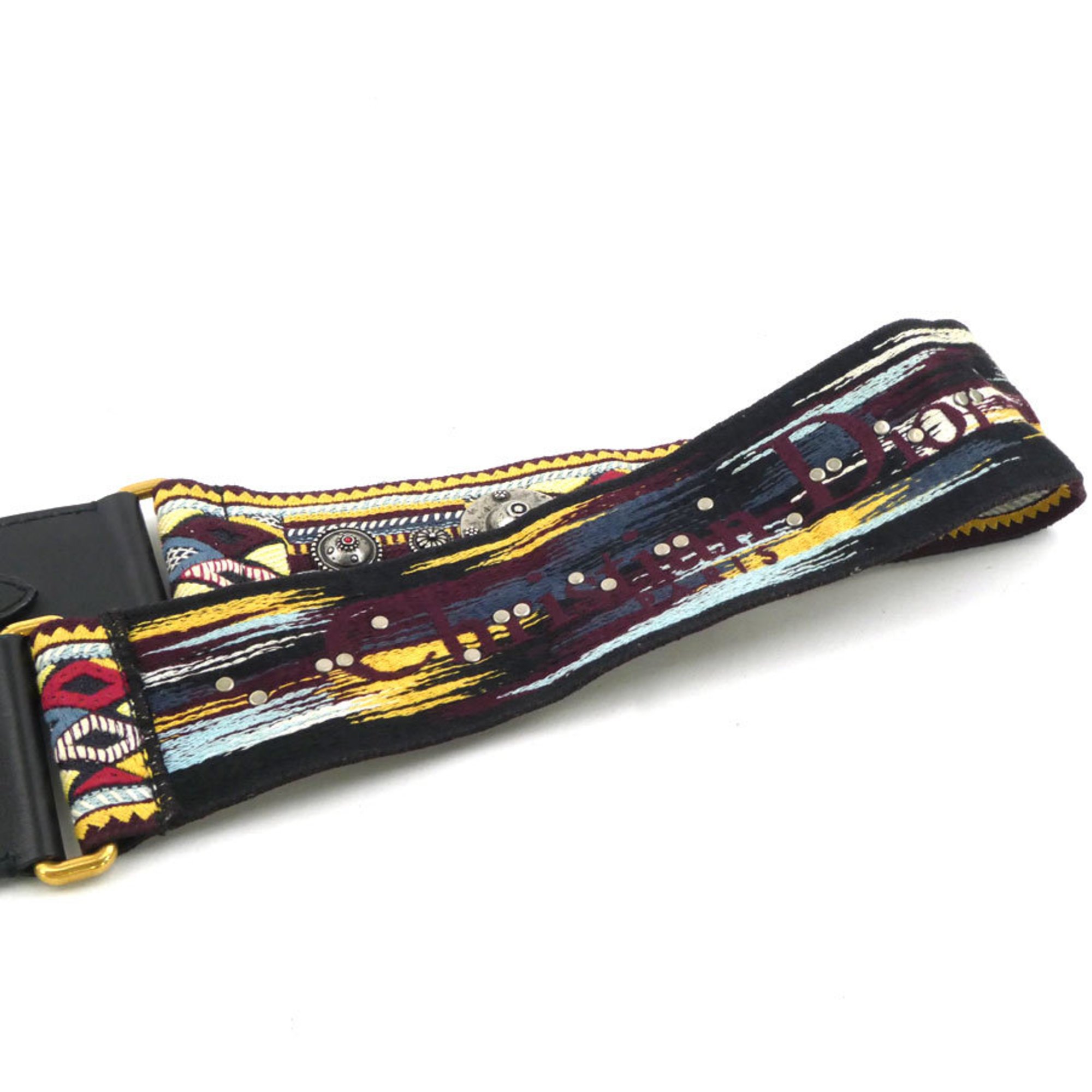 Christian Dior Shoulder Strap Canvas Leather Multicolor Women's r10158g