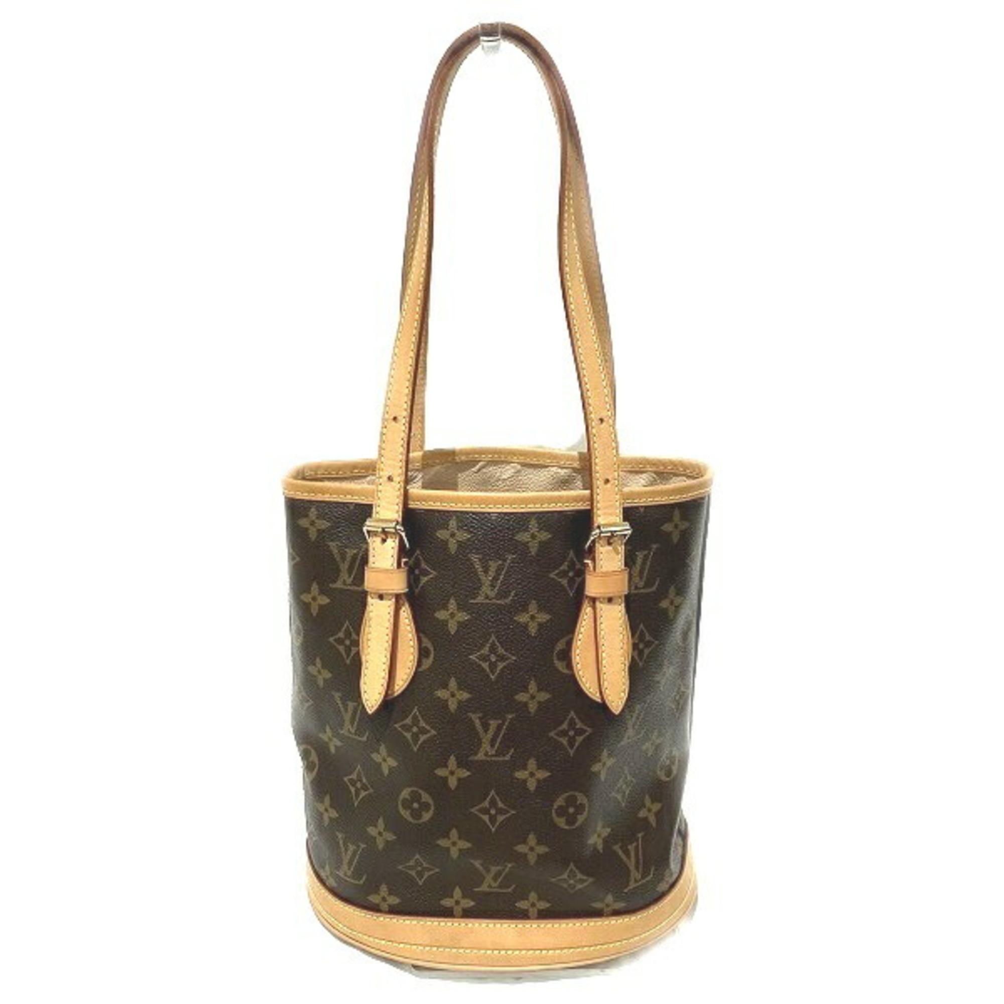 Louis Vuitton Monogram Petite Bucket PM M42238 Bag Tote Handbag Women's