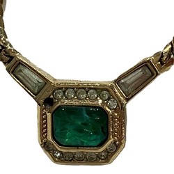 Christian Dior Dior Green Clear Rhinestone Necklace Accessory Women