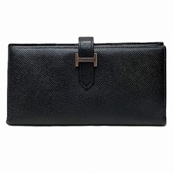 Hermes Bearn Souffle Bi-fold Wallet Long Men's Women's