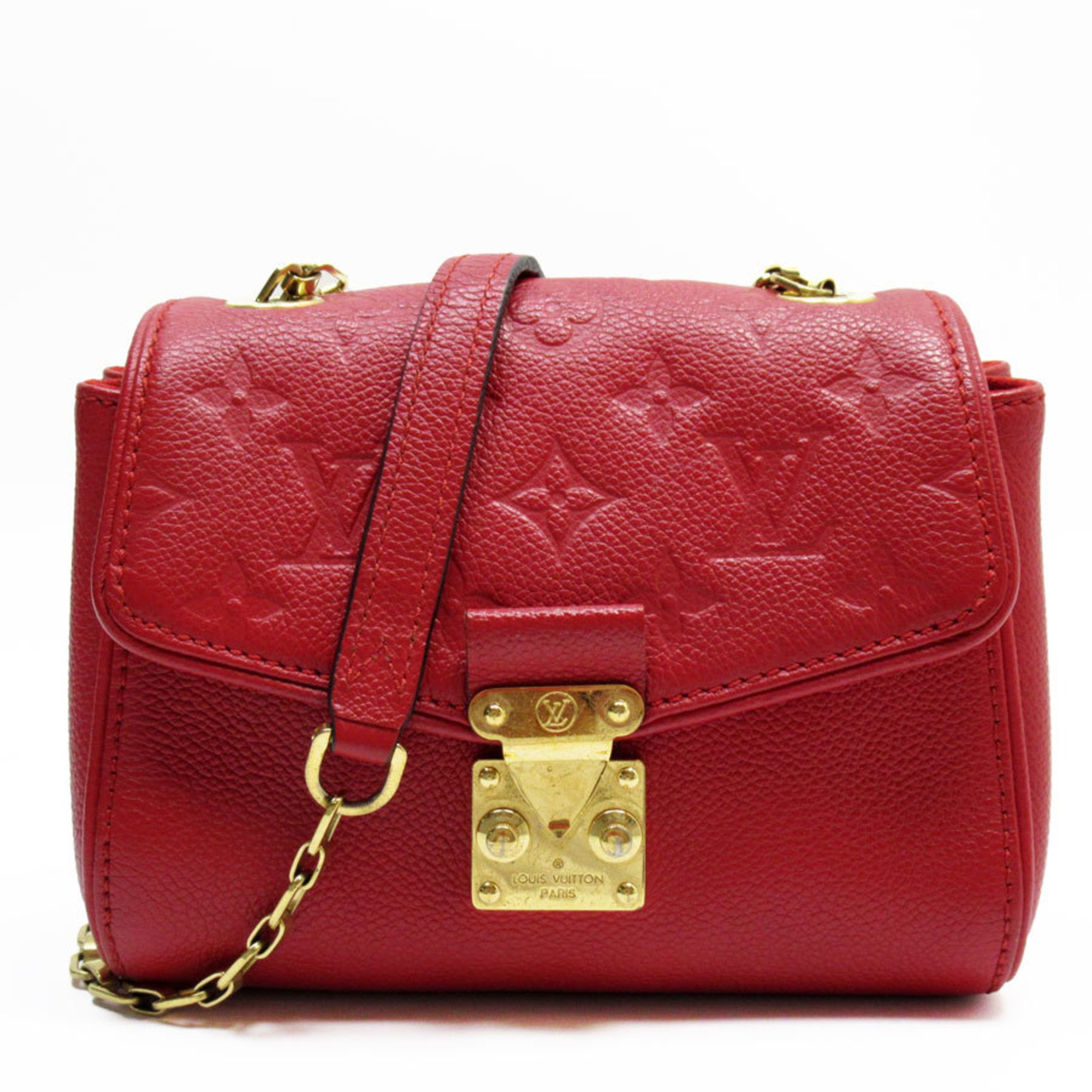 Louis Vuitton LOUIS VUITTON Shoulder Bag Monogram Empreinte Saint Germain BB Dark Red Gold Women's w0705a