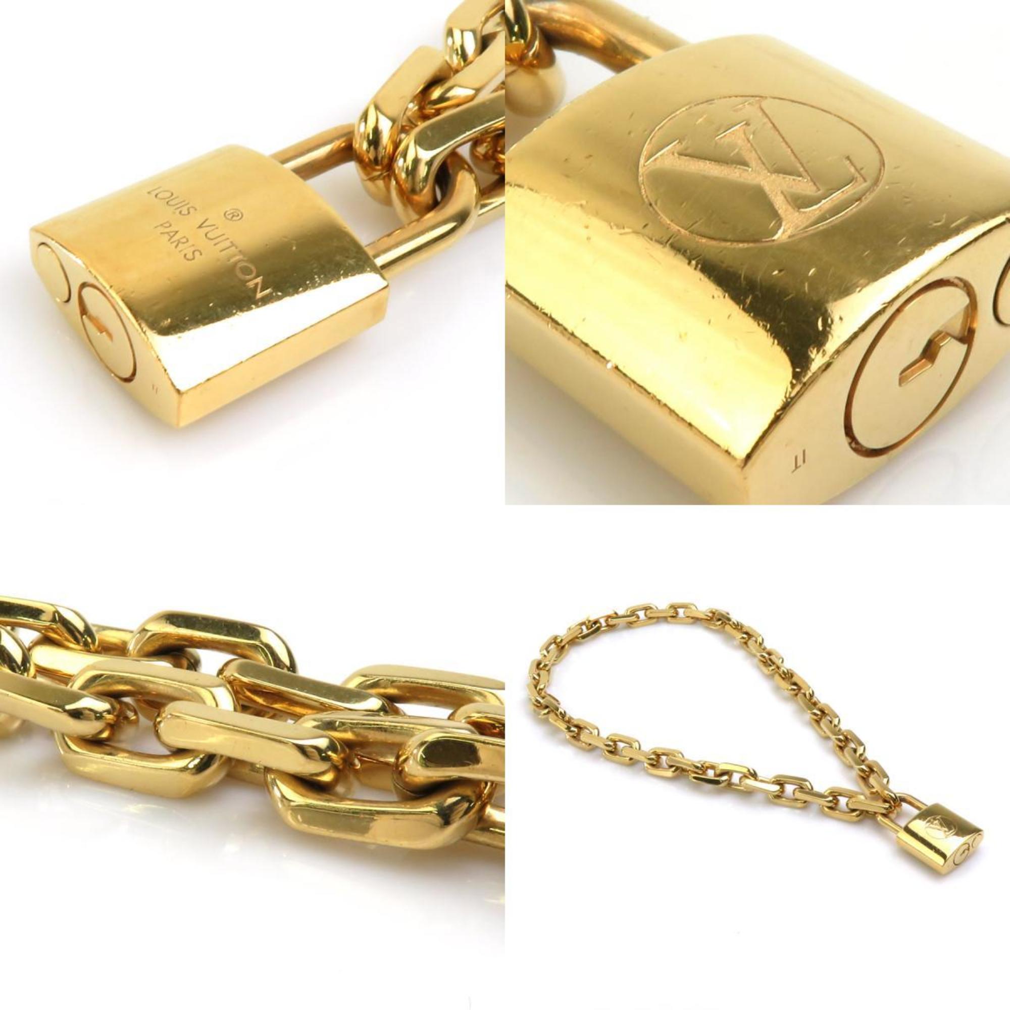 LOUIS VUITTON Necklace Collier LV Edge Cadena Metal Gold Men's MP2993 r10160i