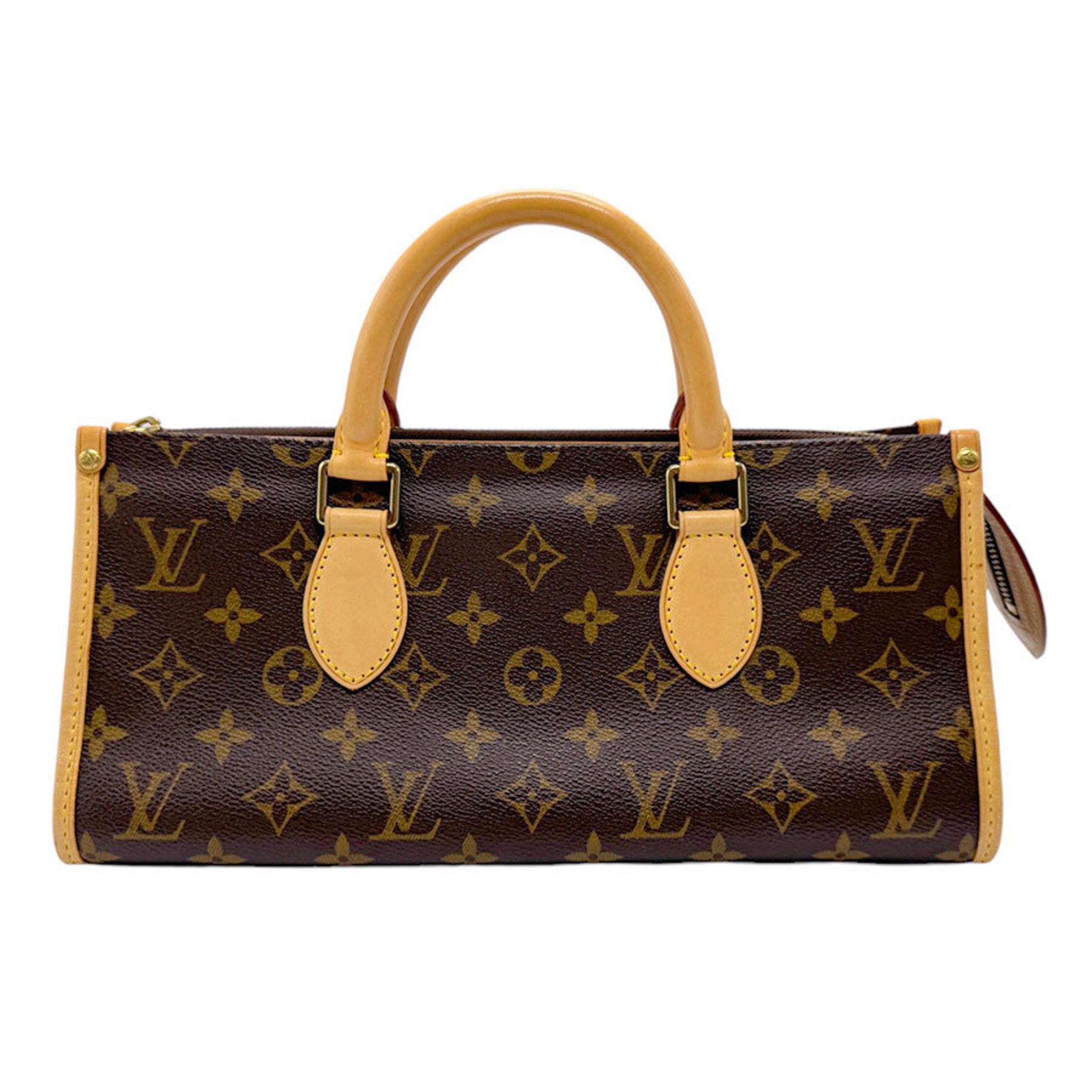 Louis Vuitton LOUIS VUITTON Handbag Monogram Popincourt Canvas Brown Gold Women's M40009 n0332