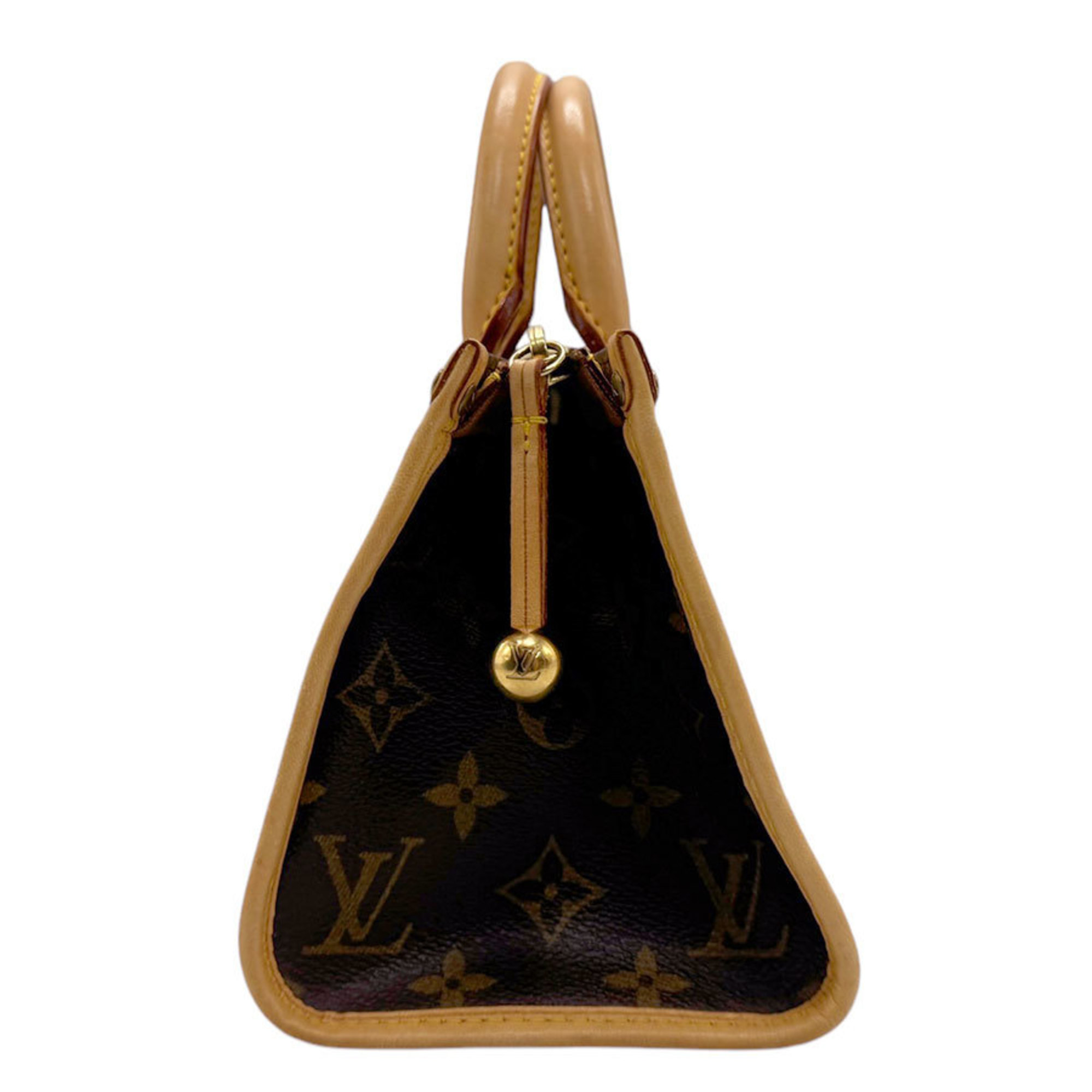 Louis Vuitton LOUIS VUITTON Handbag Monogram Popincourt Canvas Brown Gold Women's M40009 n0332