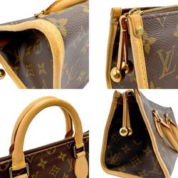 Louis Vuitton LOUIS VUITTON Handbag Monogram Popincourt Canvas Brown Gold Women's M40009 n0332