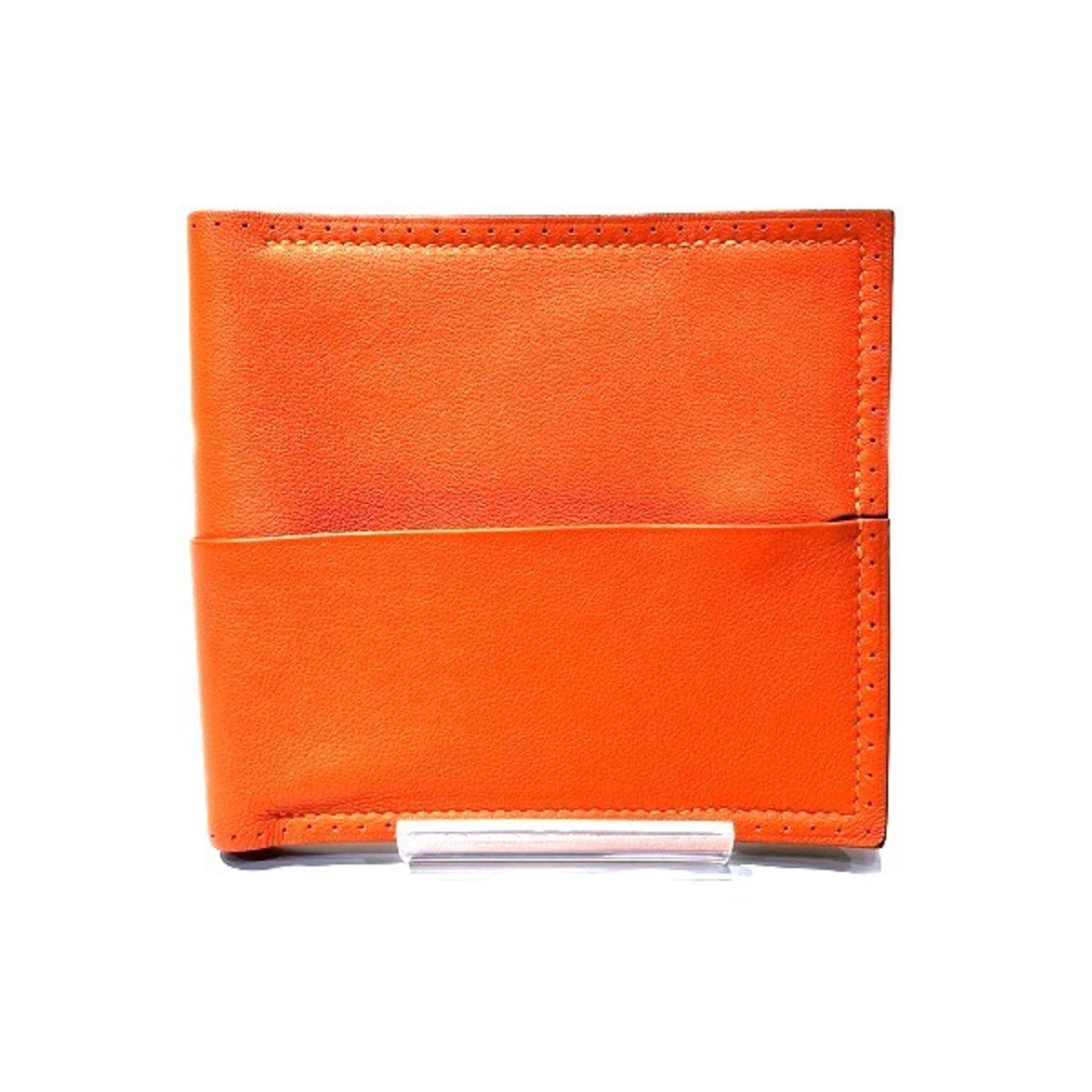 Hermes Flex Orange Long Wallet Bi-fold for Women