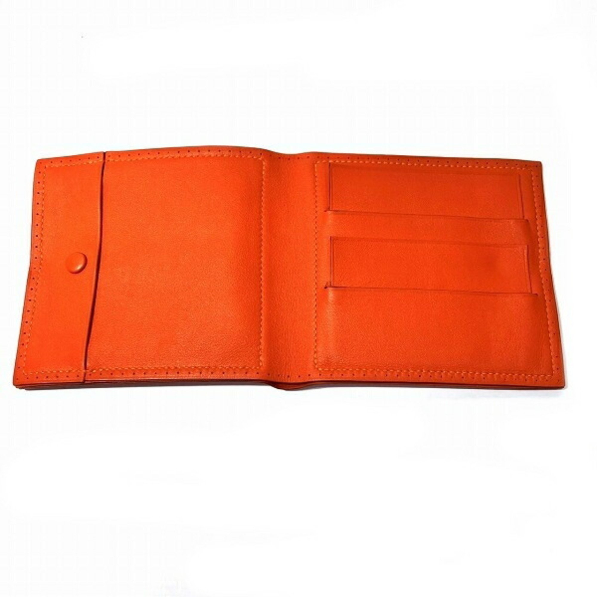 Hermes Flex Orange Long Wallet Bi-fold for Women