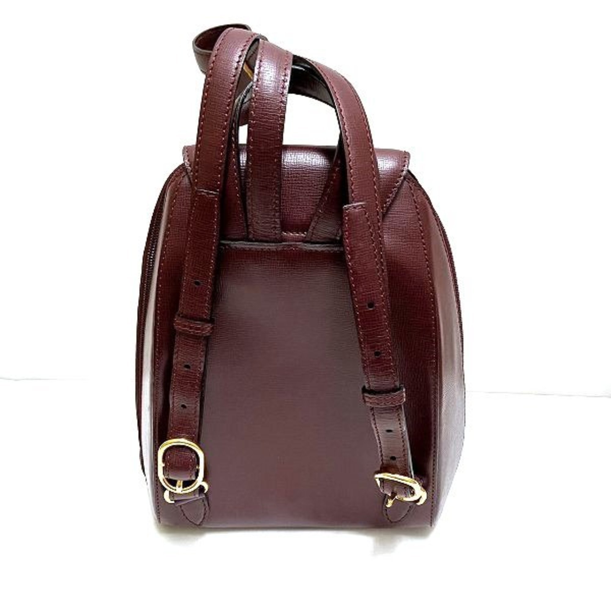 Cartier Must Line Bordeaux Leather Bag Backpack for Women