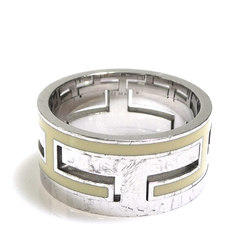 Hermes HERMES Ring Move Ash Silver 925 Enamel Off-White Women's e59129a