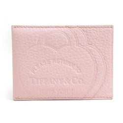 Tiffany & Co. Business Card Holder/Card Case Leather Light Pink Women's e59124g