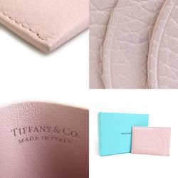 Tiffany & Co. Business Card Holder/Card Case Leather Light Pink Women's e59124g