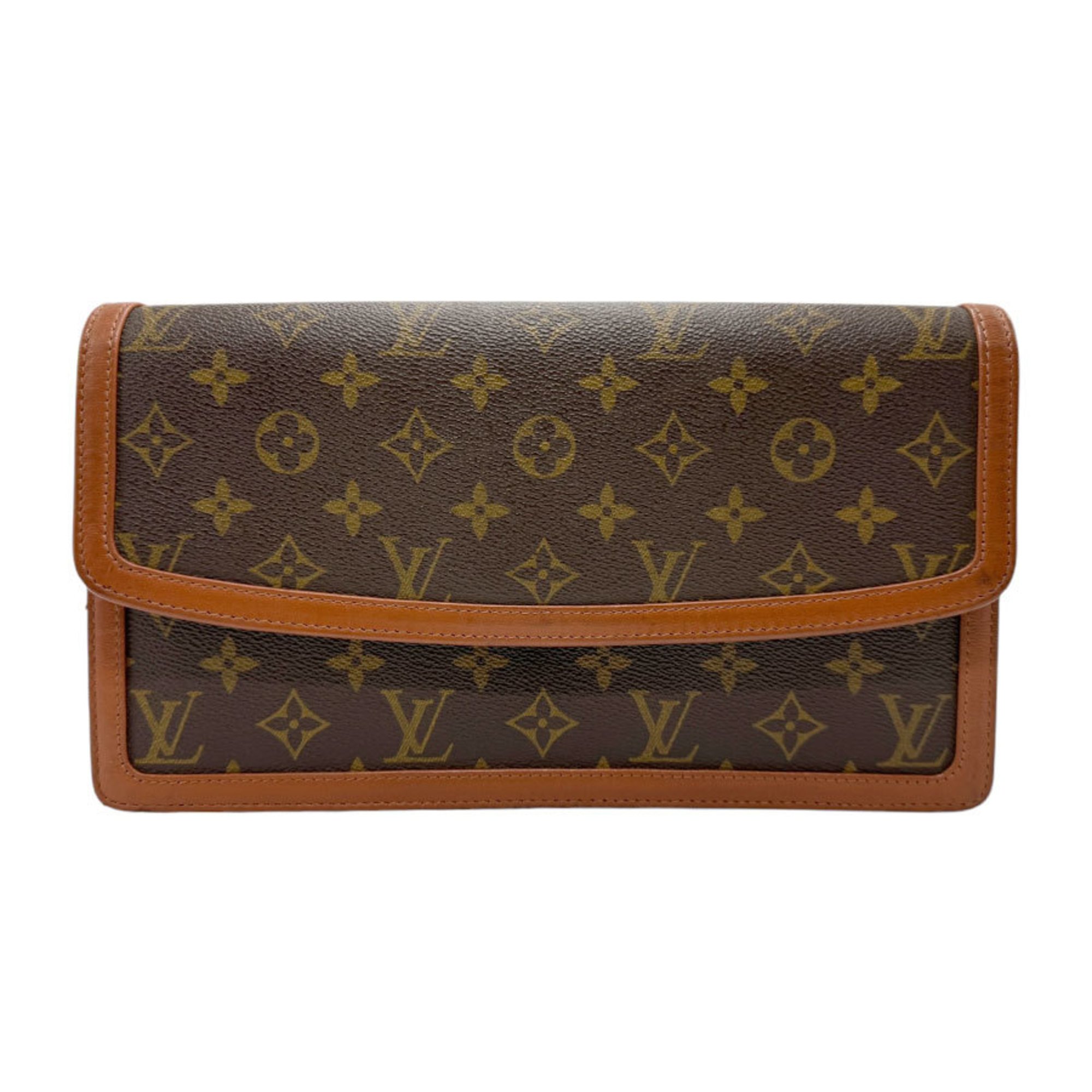 Louis Vuitton LOUIS VUITTON Clutch Bag Monogram Pochette Damme GM Canvas Brown Men's M51810 z2317