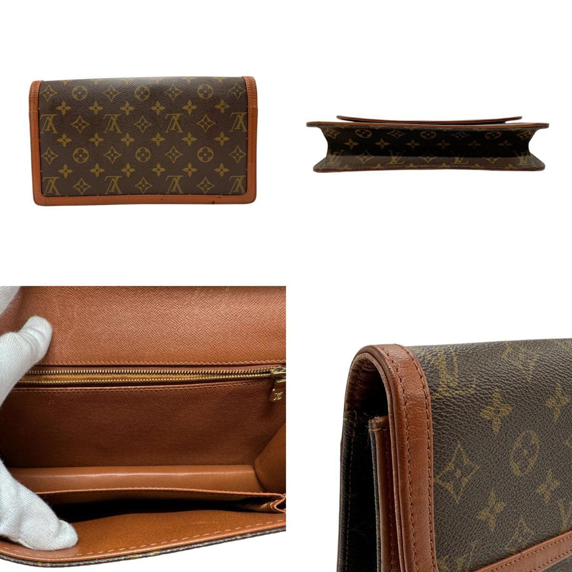 Louis Vuitton LOUIS VUITTON Clutch Bag Monogram Pochette Damme GM Canvas Brown Men's M51810 z2317