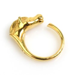 Hermes HERMES Ring Horse Head Metal Gold Women's e59108g