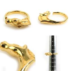 Hermes HERMES Ring Horse Head Metal Gold Women's e59108g