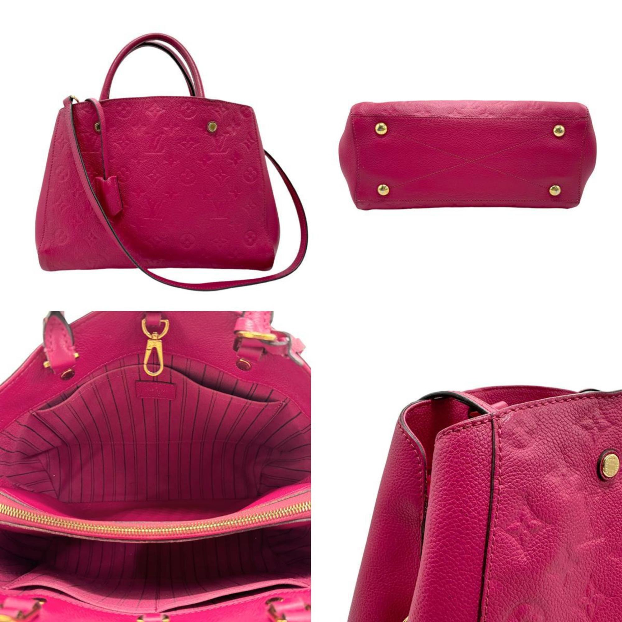 Louis Vuitton LOUIS VUITTON Handbag Shoulder Bag Monogram Empreinte Montaigne MM Red Pink Women's z2316