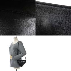 CELINE Shoulder Bag Triangle Leather Black Women's 99964j