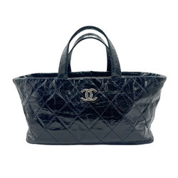 CHANEL handbag shoulder bag portobello leather navy ladies n0350