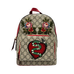 GUCCI Backpack GG Supreme Brown Multicolor Gold Women's 427042 n0367