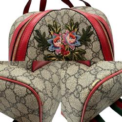 GUCCI Backpack GG Supreme Brown Multicolor Gold Women's 427042 n0367