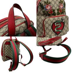 GUCCI Backpack GG Supreme Brown Multicolor Gold Women's 427042 n0367