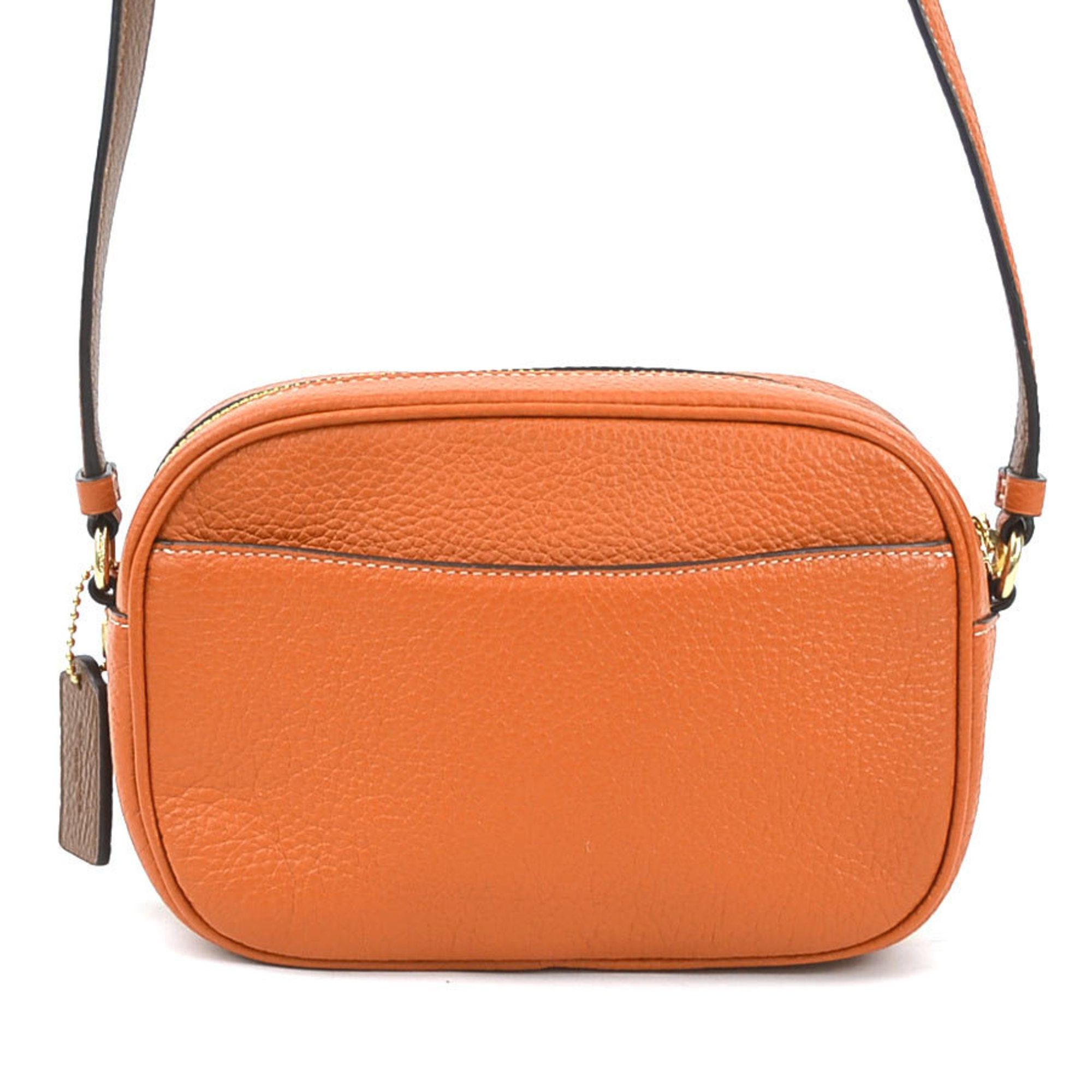 COACH shoulder bag leather orange ladies r10145k