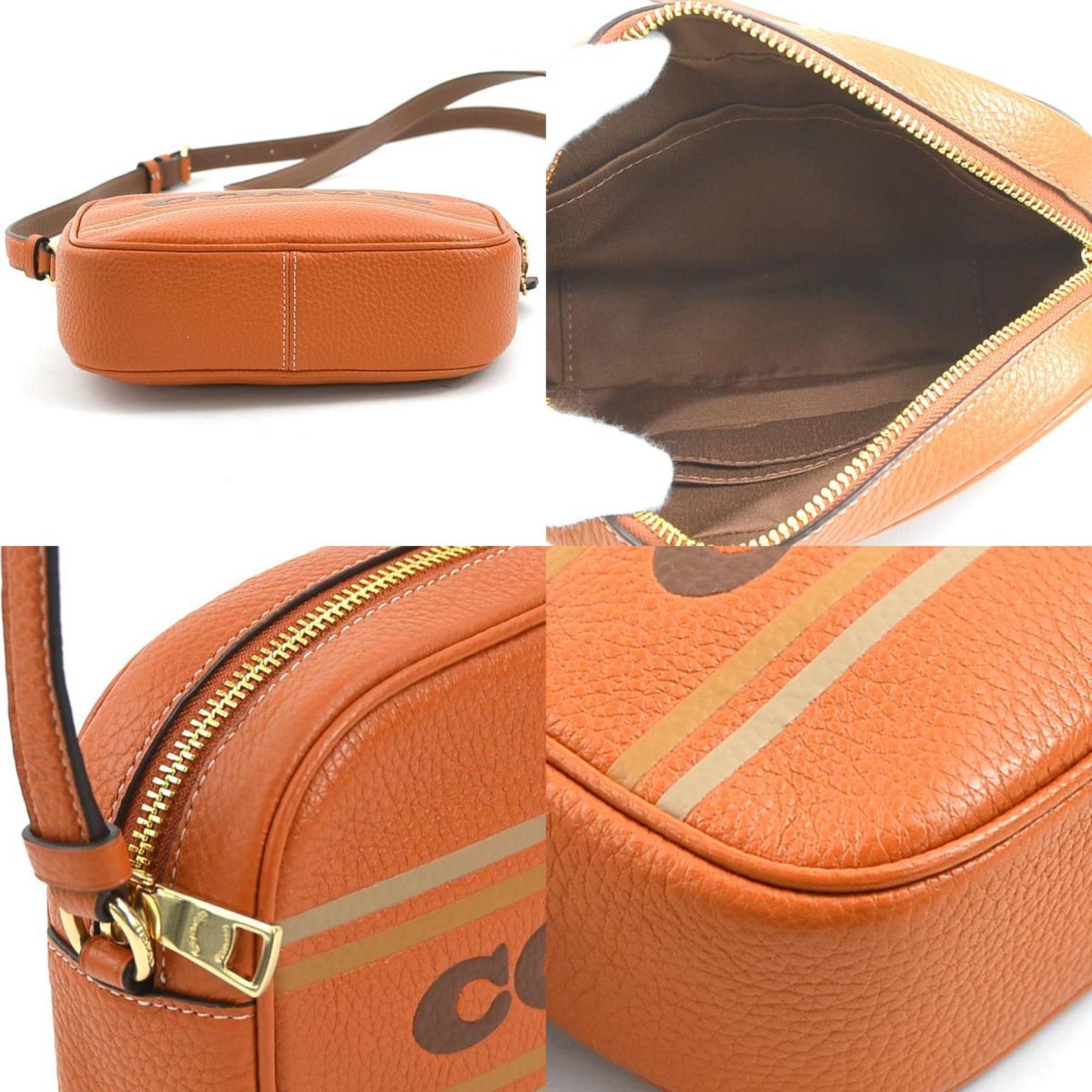 COACH shoulder bag leather orange ladies r10145k