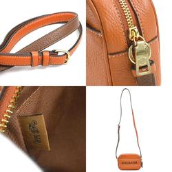 COACH shoulder bag leather orange ladies r10145k