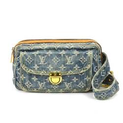 Louis Vuitton LOUIS VUITTON Waist bag Belt Monogram denim Bum Denim blue Gold Men's Women's M95347 e59116g