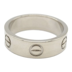 Cartier Love Ring, K18WG (White Gold), Men's, Women's, Silver