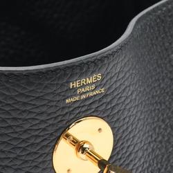 Hermes Lindy 26 Shoulder Bag, Taurillon Clemence, Women's, Black