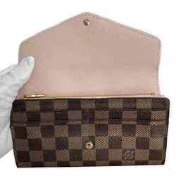 Louis Vuitton Damier Portefeuille Sarah Rose Ballerine N60114 Long Wallet Bi-fold for Women