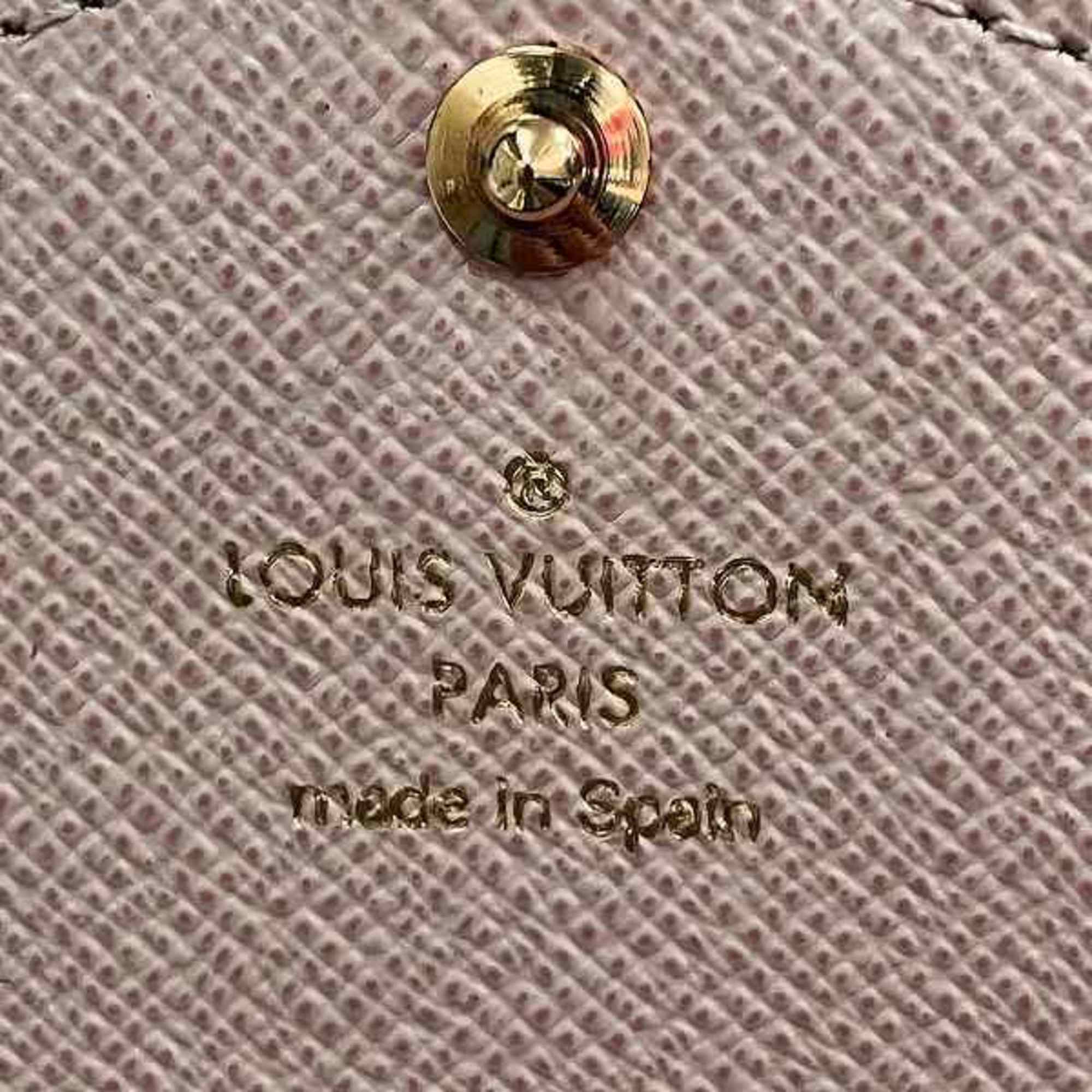 Louis Vuitton Damier Portefeuille Sarah Rose Ballerine N60114 Long Wallet Bi-fold for Women