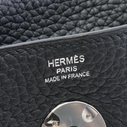 Hermes Lindy 26 Shoulder Bag, Taurillon Clemence, Women's, Black