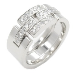 CARTIER Maillon Panthere Diamond Ring LM K18WG (White Gold) Ladies Clear