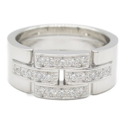 CARTIER Maillon Panthere Diamond Ring LM K18WG (White Gold) Ladies Clear