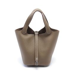 Hermes HERMES Picotin Lock PM Handbag Bag Taurillon Clemence Women's Brown