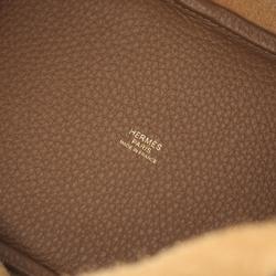 Hermes HERMES Picotin Lock PM Handbag Bag Taurillon Clemence Women's Brown