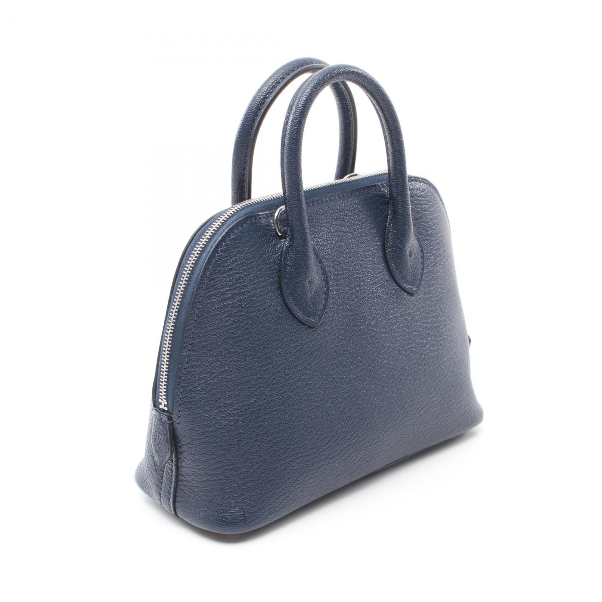 Hermes HERMES Bolide 1923 Handbag Bag Chevre Mysore Women's Navy