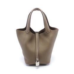 Hermes HERMES Picotin Lock PM Handbag Bag Taurillon Clemence Women's Brown