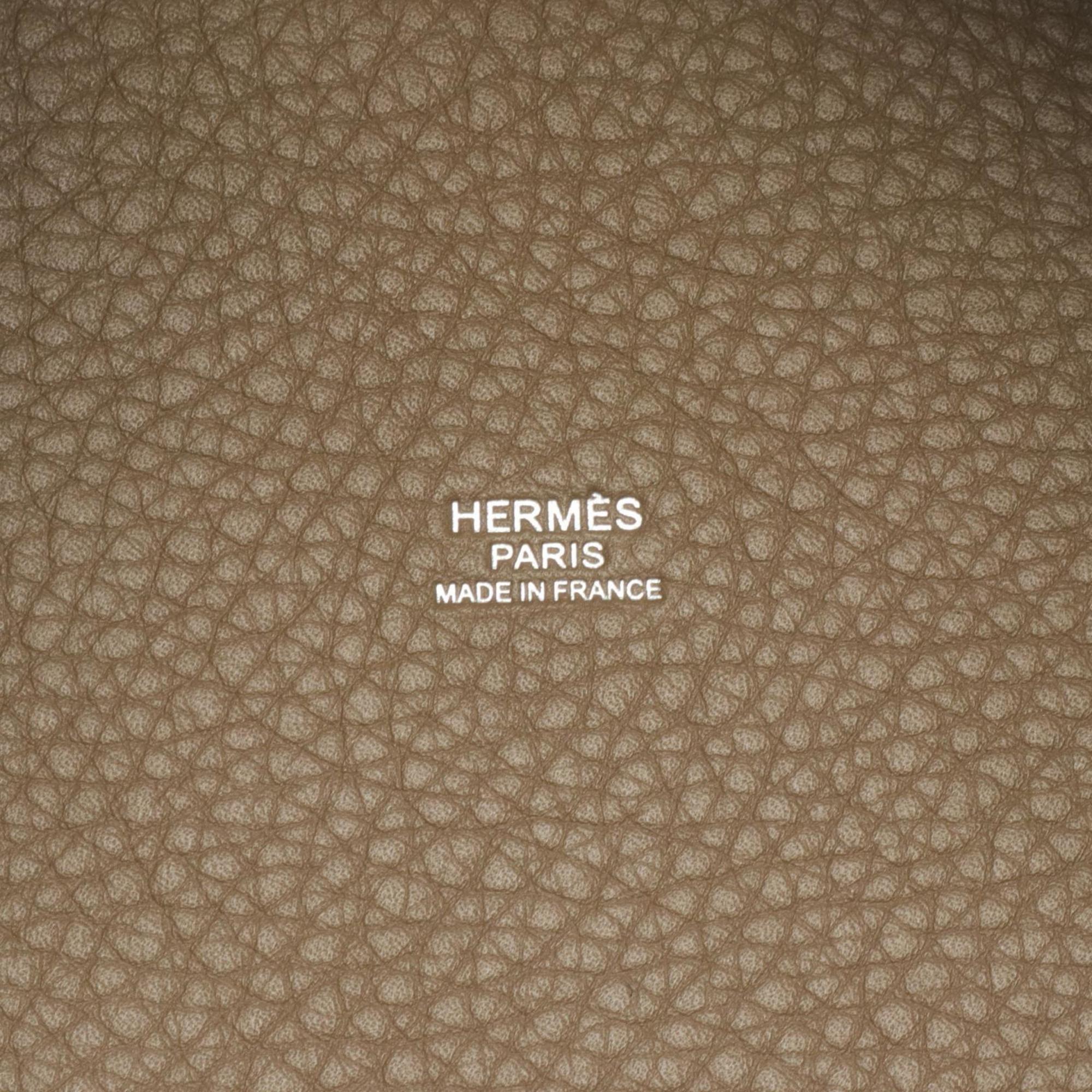 Hermes HERMES Picotin Lock PM Handbag Bag Taurillon Clemence Women's Brown