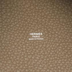 Hermes HERMES Picotin Lock PM Handbag Bag Taurillon Clemence Women's Brown