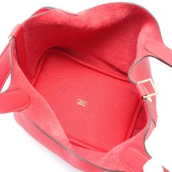 Hermes HERMES Picotin Lock PM Rouge Tomato Handbag Bag Taurillon Clemence Women's Red 056289CC